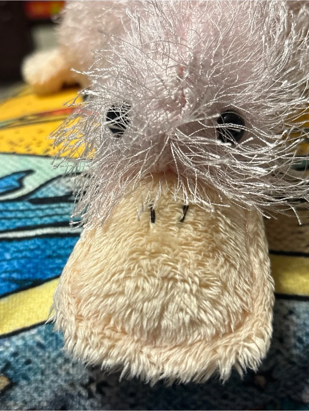 GANZ Plush Duck Toy in Cream and Light Pink